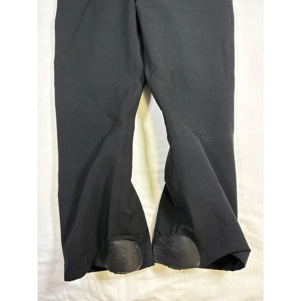 Vintage Roffe Ski Pants Men's 34 x 29 Black Stretch Jet Pants Made in USA Retro